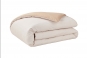 Housse de couette coton réversible BONS JOURS - coloris SABLE / CREME