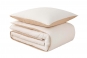 linge de lit coton réversible BONS JOURS - coloris SABLE / CREME