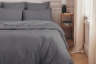 linge de lit uni percale PREMIERE - coloris BASALTE