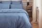 linge de lit uni percale PREMIERE - coloris BLEU OLYMPE