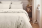 linge de lit uni percale PREMIERE - coloris MERINGUE