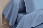 drap housse uni percale PREMIERE - coloris BLEU OLYMPE