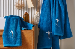 Linge de bain SNOW BLEU ELECTRIQUE - SYLVIE THIRIEZ