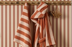 Linge de bain LIGNE ORANGE TERRACOTTA ET ROSE - SYLVIE...