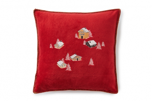 Housse de coussin recto AU COEUR DE LA VALLÉE - SYLVIE THIRIEZ