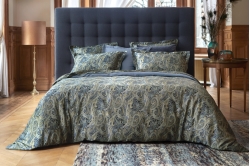 Linge de lit INDIRA BLEU - ANNE DE SOLENE