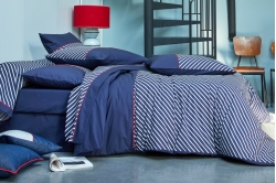 Linge de lit ICONIC INDIGO - BLANC DES VOSGES 