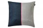 Coussin carré recto BICOLORE INDIGO - BLANC DES VOSGES