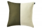 Coussin carré recto BICOLORES MOUSSE- BLANC DES VOSGES