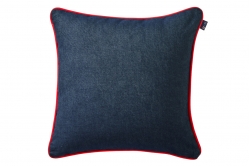 Coussin carré DENIM indigo - BLANC DES VOSGES