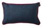 Coussin rectangulaire DENIM indigo - BLANC DES VOSGES