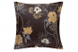 Taie d'oreiller carrée recto AMBRE NUIT noir bronze - ANNE DE SOLENE