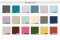 nuancier linge de lit percale de coton uni - TRADITION DES VOSGES