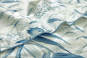Détail drap plat ESTAMPE bleu - ANNE DE SOLENE