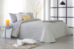 jeté de lit PELTON gris