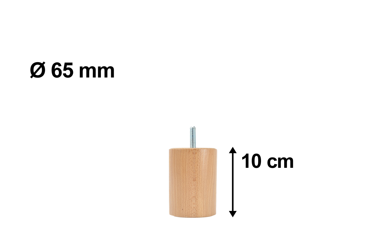 La Fabrique De Pieds - Jeu De 4 Pieds De Lit Bois Hêtre Verni Clair 10cm