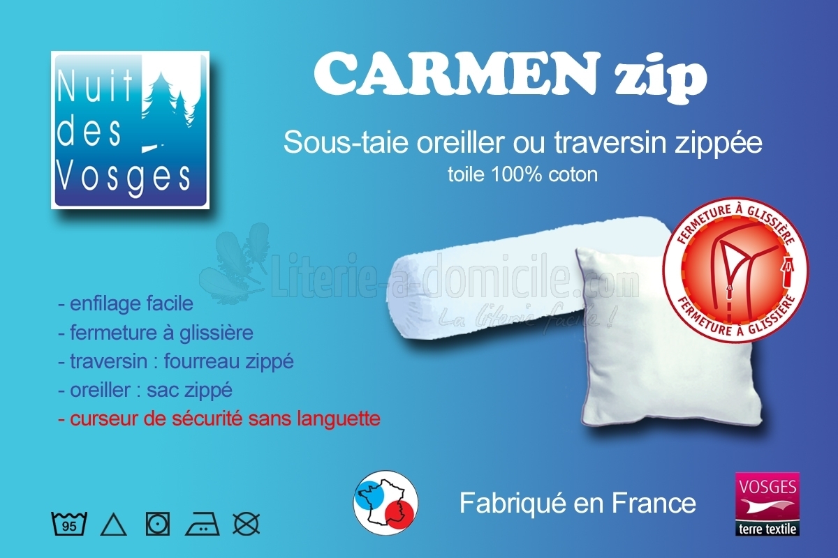 sous-taie CARMEN ZIP