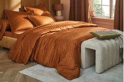 parure de lit EOLE cognac - BLANC DES VOSGES