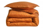 linge de lit EOLE cognac satin jacquard - BLANC DES VOSGES