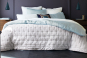 linge de lit SATIN TENCEL UNI - OSMOSE blanc et glacier - BLANC DES VOSGES