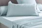 parure de lit SATIN TENCEL UNI - OSMOSE glacier - BLANC DES VOSGES