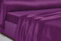 drap housse SATIN TENCEL UNI - OSMOSE améthyste - BLANC DES VOSGES