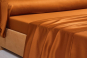 drap housse SATIN TENCEL UNI - OSMOSE cognac - BLANC DES VOSGES