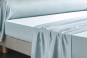 drap housse SATIN TENCEL UNI - OSMOSE glacier - BLANC DES VOSGES