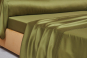 drap housse SATIN TENCEL UNI - MOUSSON romarin - BLANC DES VOSGES