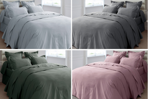 linge de lit uni COTON PERCALE - ANNE DE SOLENE