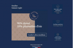 oreiller ultra-moelleux anti-acariens GALAXIE LIGHT v.2