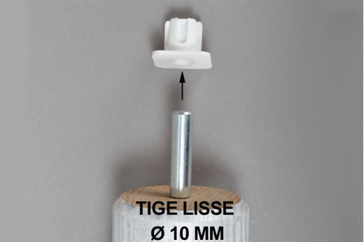 INSERT A AILETTES diam&egrave;tre 18 mm pour TIGE de10 mm
