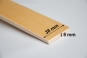 LATTE de sommier 38 x 8 mm - cintrée - déclassée (lot de 5)