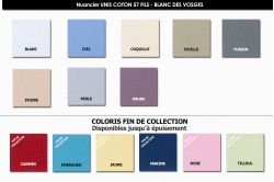 linge de lit COTON UNI - BLANC DES VOSGES