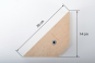 MASSE D'ANGLE bois triangulaire 14x14 insert M8