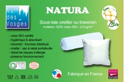Protège Traversin Drouault Brissac molleton de coton 200 g/m²