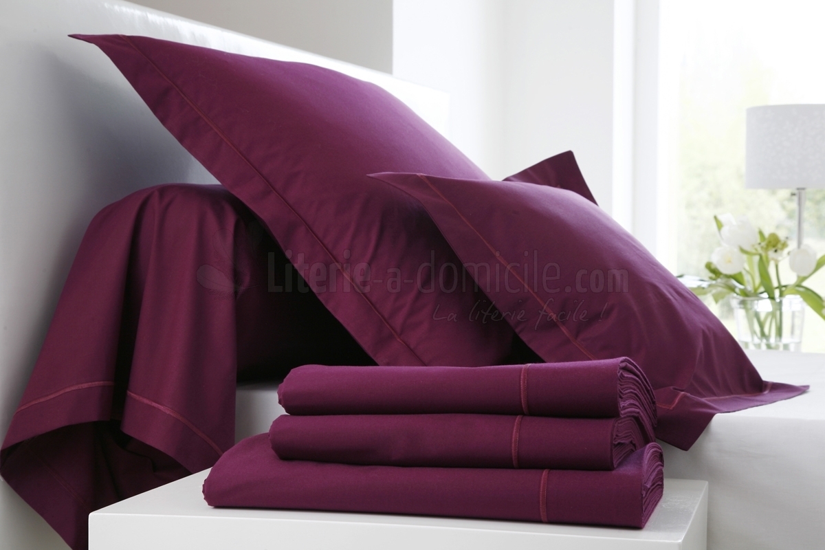 Drap housse lin 180 x 200 cm en percale bonnet de 30 cm - Cdiscount Maison