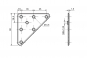 PLATINES de renfort M8 - dimensions