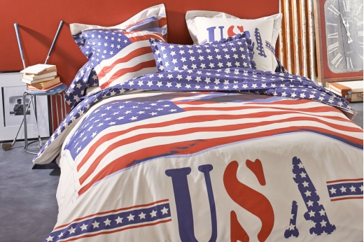Parure De Lit Usa Par Tradilinge
