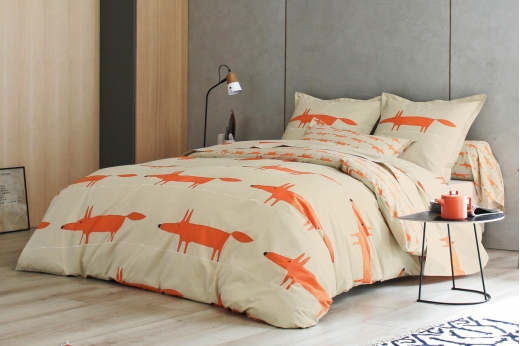 linge de lit MR FOX mandarine - SCION LIVING