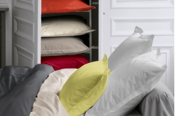 linge de lit COTON PERCALE UNIE - LUMIERE - SYLVIE THIRIEZ