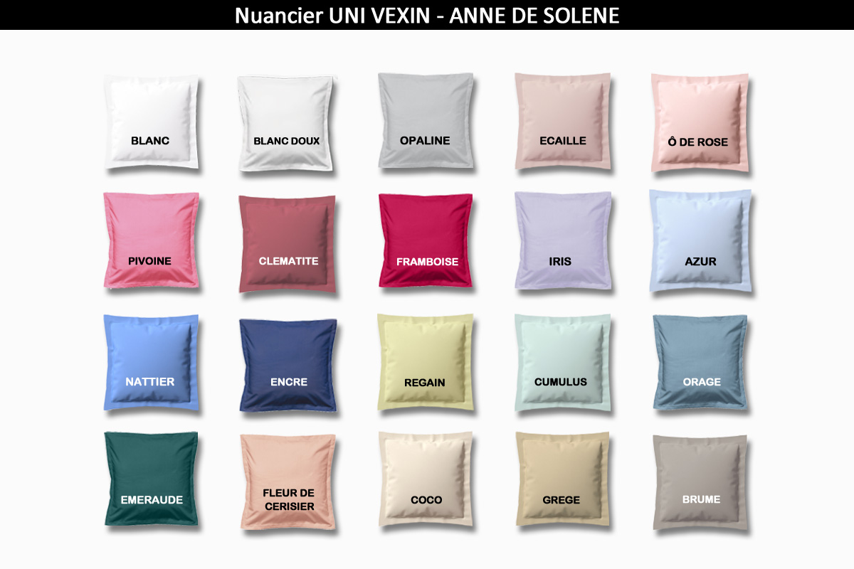 nuancier de coloris linge de lit percale Anne de Solène